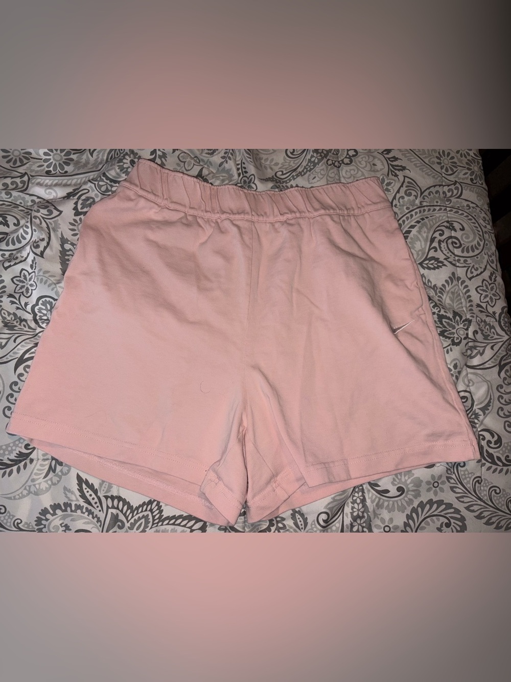 Nike Light Pink Elastic Waist Athletic Shorts
